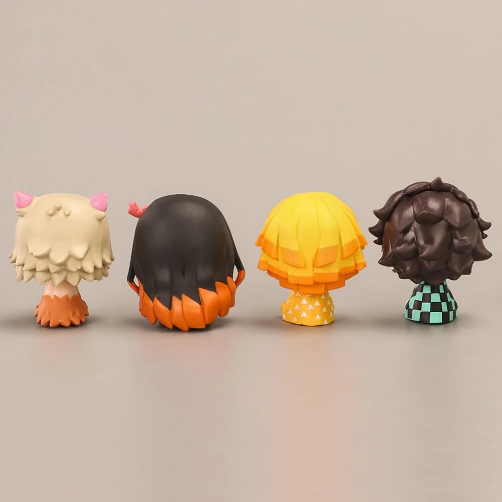 4PCS/Set Anime Demon Slayer Nezuko Tanjirou Zenitsu Inosuke Mini