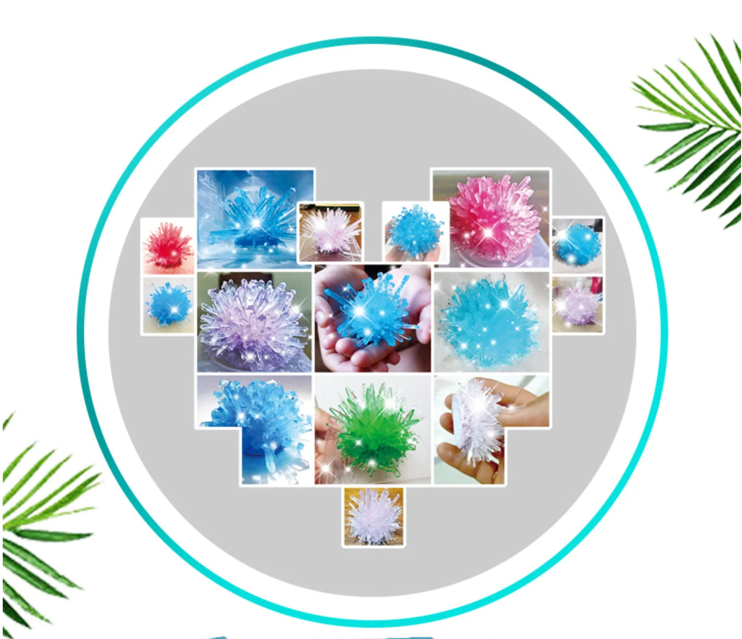 Crystal Growing Model, Science Kit, A Variety of Colors of Crystal