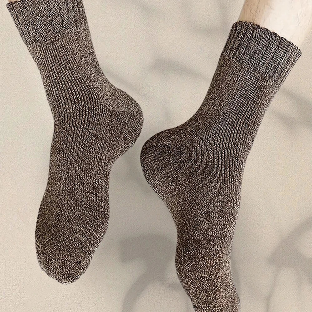 3/5 Pairs Of Thick Woolen Socks For Men, Autumn And Winter Stockings,