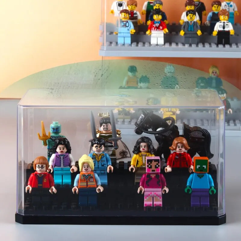 Building Blocks Mini Figure Display Cabinet Compatible with Lego