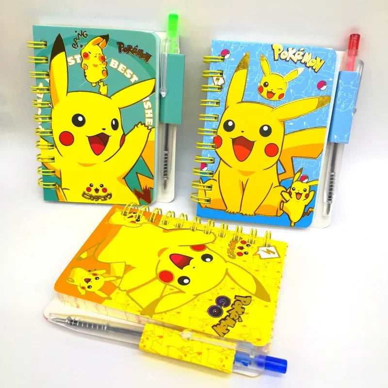 Pokemon Pikachu Notebook with Pen Set, Cute Diary Journal for School
