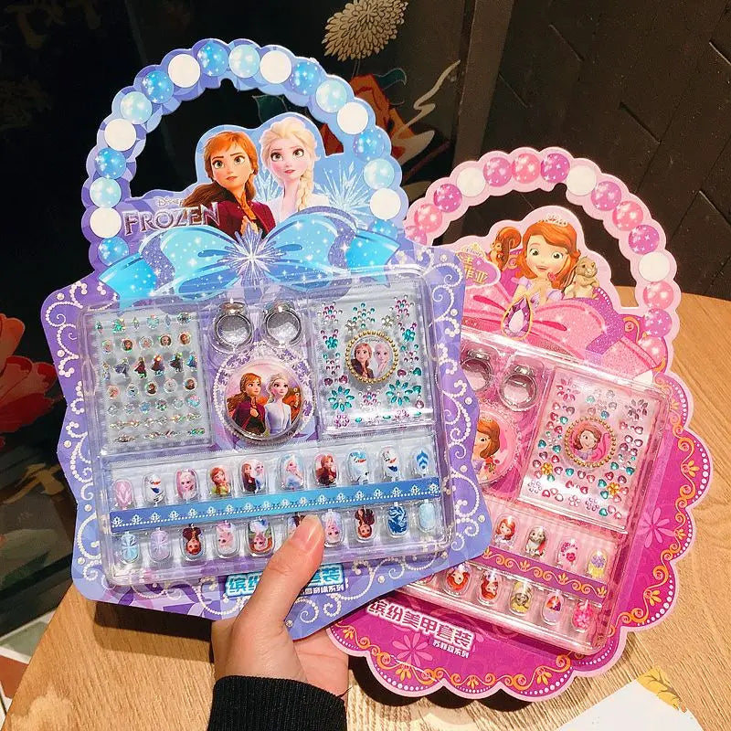 Disney Children's Nail Sticker Set Elsa Princess Dress Up Cute Kawaii