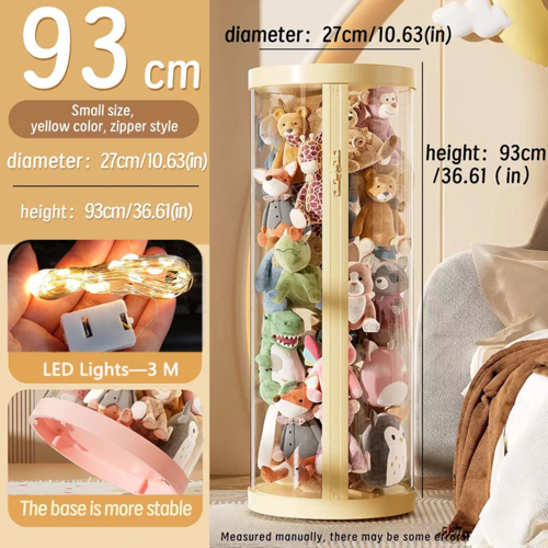 Transparent Doll Storage Box Plush Toy Organization Toy Storage Tube