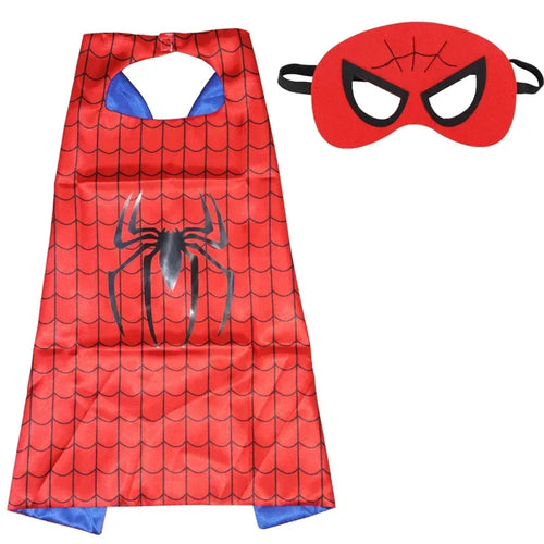 Disney Marvel Masquerade Mask Cape Cloak Anime Spider Man Batman Cloak