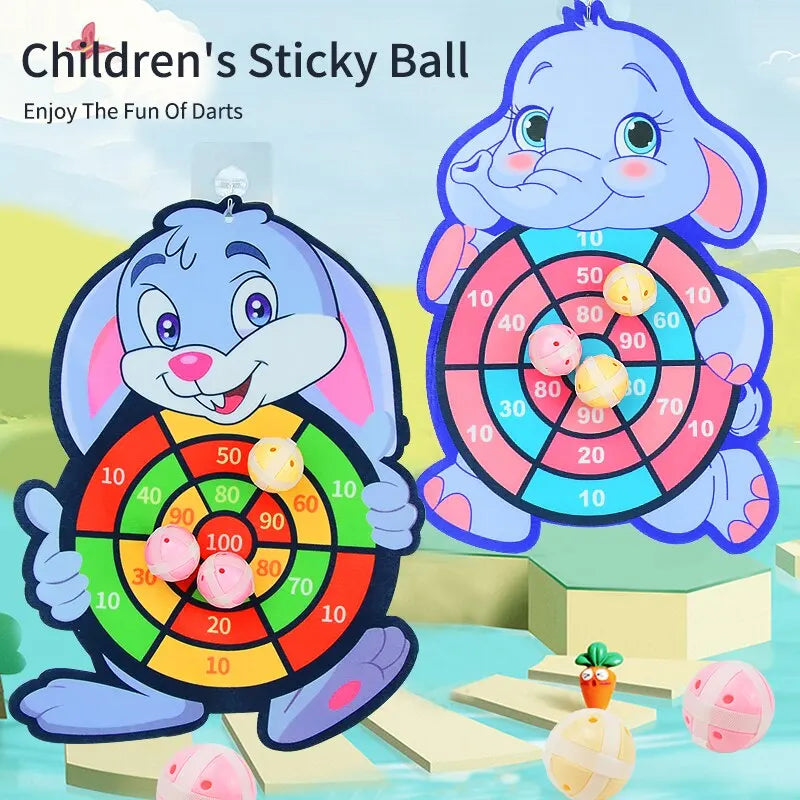 Animal Dart Board for Kids with Sticky Balls.Indoor Outdoor Sport