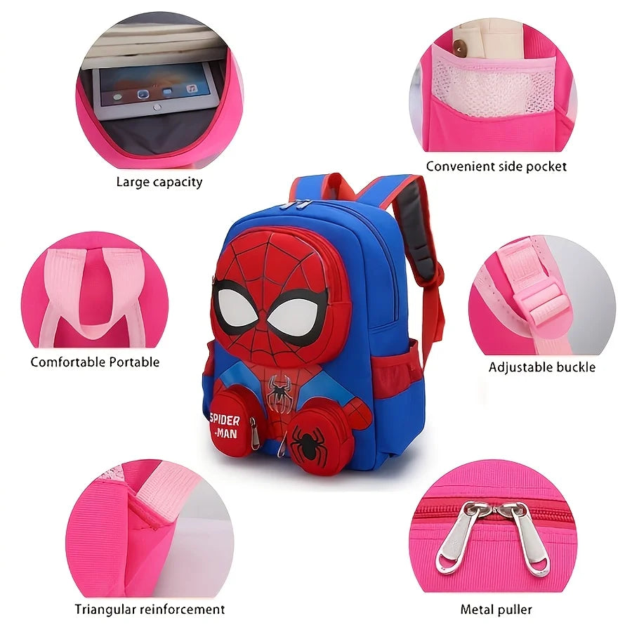 Disney Spiderman Backpack, Large Capacity Foldable Outdoors Daypack,