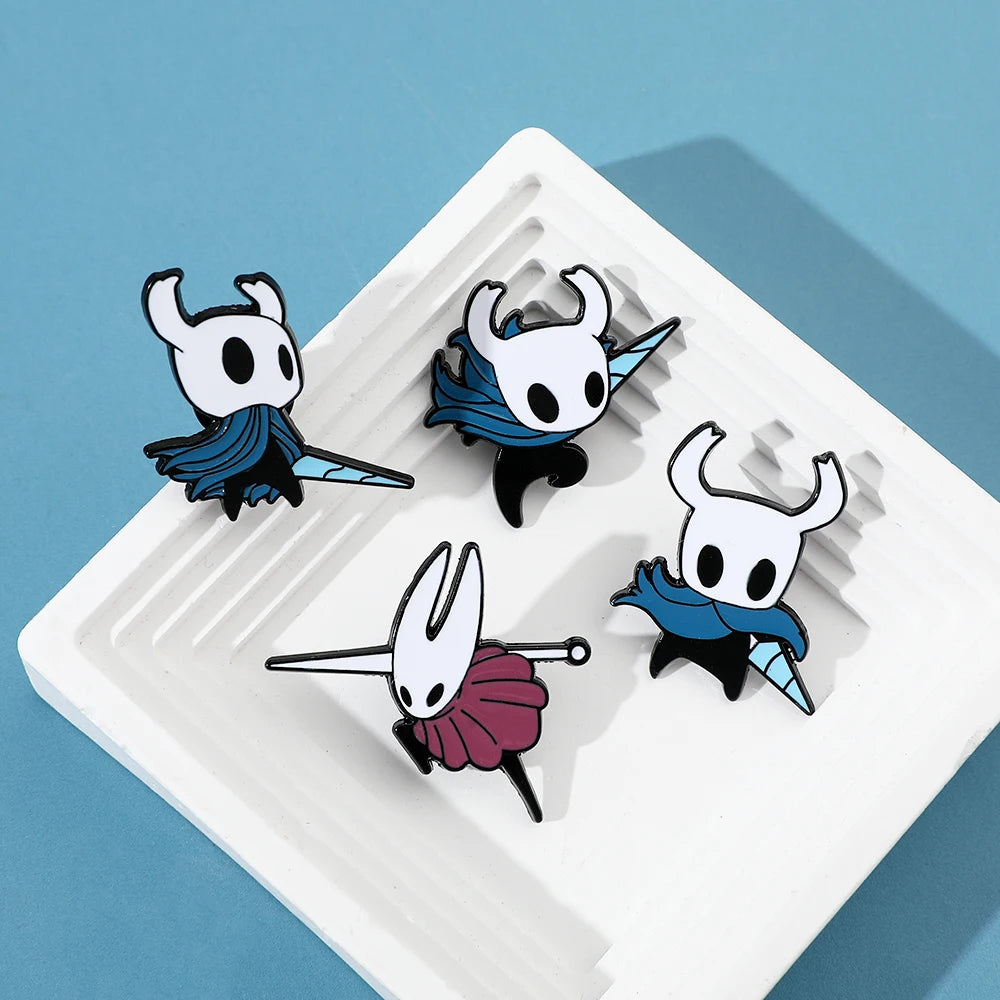 Hollow Knight Enamel Pins Cute Cartoon Metal Brooch Game Jewelry Badge