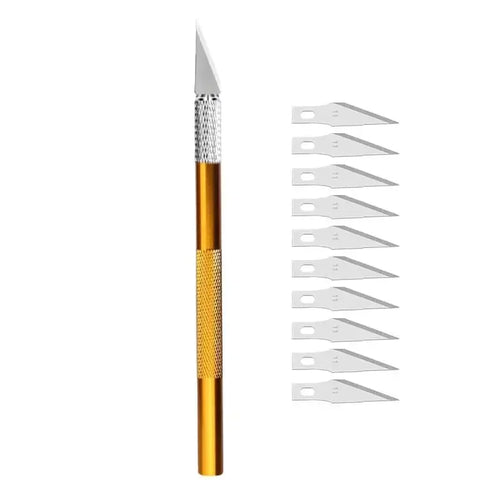 Fniiva Engraving Cutter with 5pcs Blade Metal Handle Craft Carving