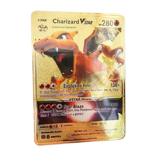 Pokemon Metal Card 10000 Points Arceus Charizard Super Card Golden