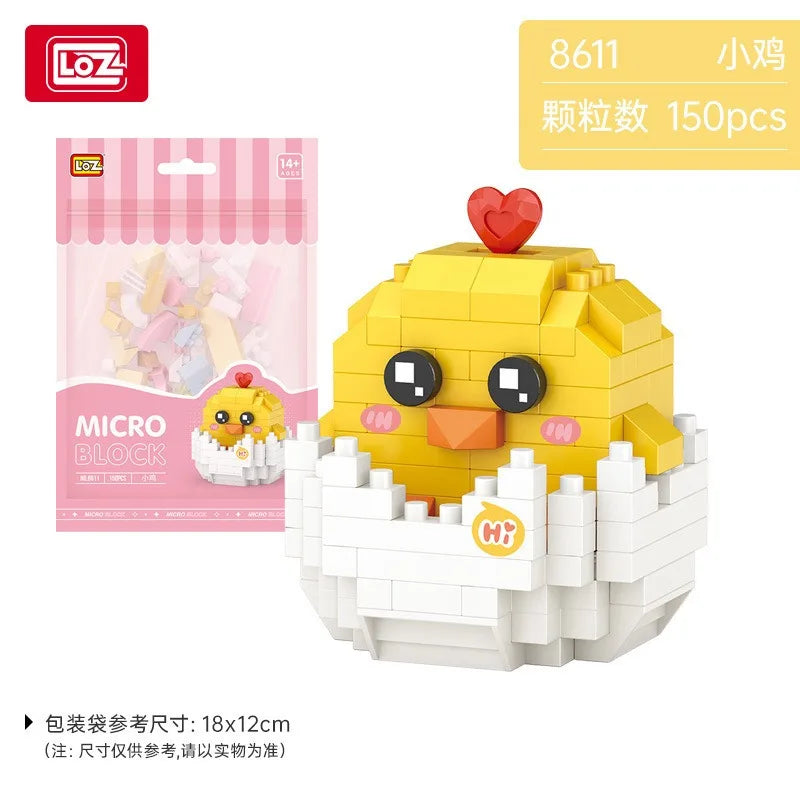 LOZ cute Cartoon Cat Animal Toy Dolphins owls chick cats dogs Model