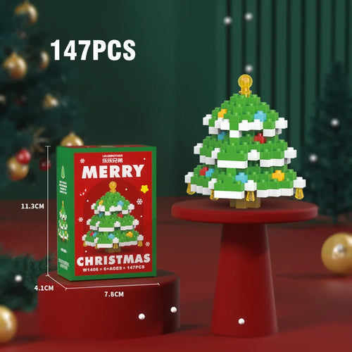 Christmas Building Block Santa Claus Snowman Elk Tree Micro Brick
