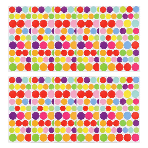 Colorful Star Flower Heart Dot Stickers Self Adhesive for Scrapbooking