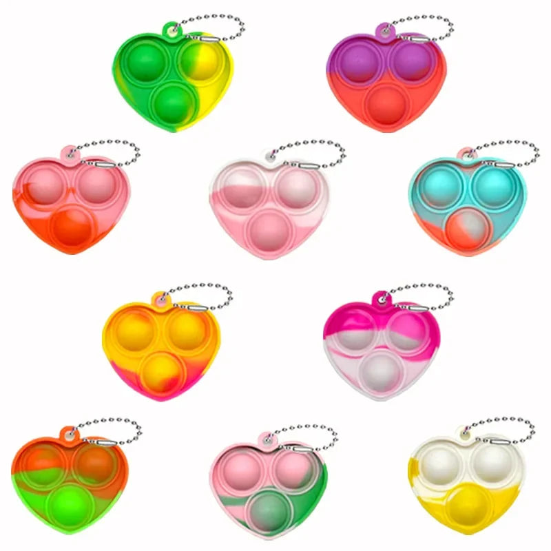 30PCS Pop Fidget Toys Mini Pop Keychains Toddler Toys Fidgets Pack