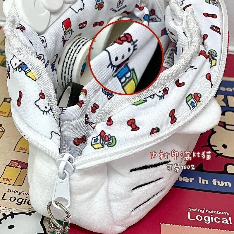 Kitty Pochacco Cute Plush Japanese Ins Style Pencil High-capacity Case