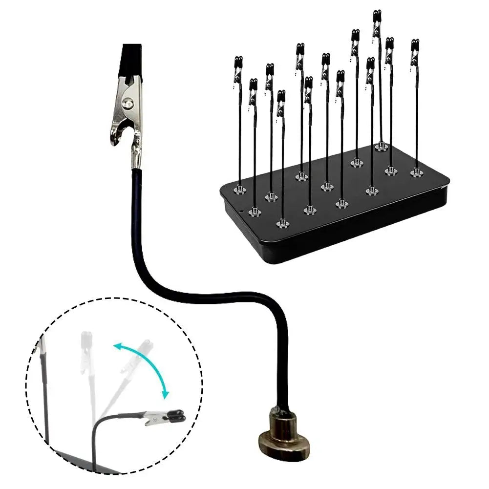 Model Painting Stand Base Holder 13PCS Alligator Clip Sticks Magnetic