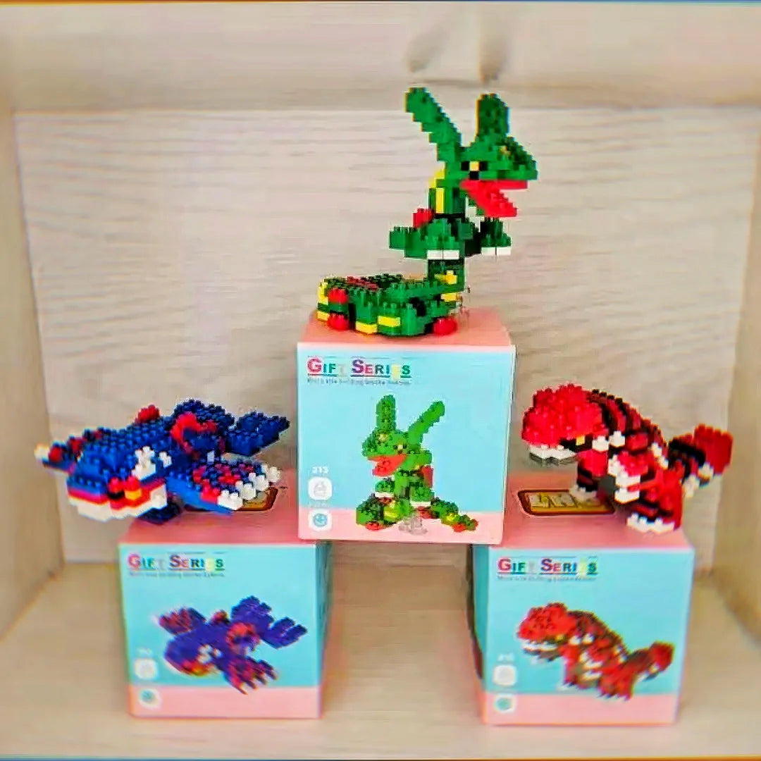 Pokemon Small Blocks Nanoblock Charizard Kyogre Groudon Rayquaza Model