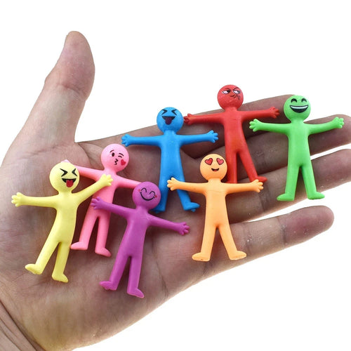 10Pcs Novelty Stretchy Stretch Toy Cute Colorful Yellow Stress Relief