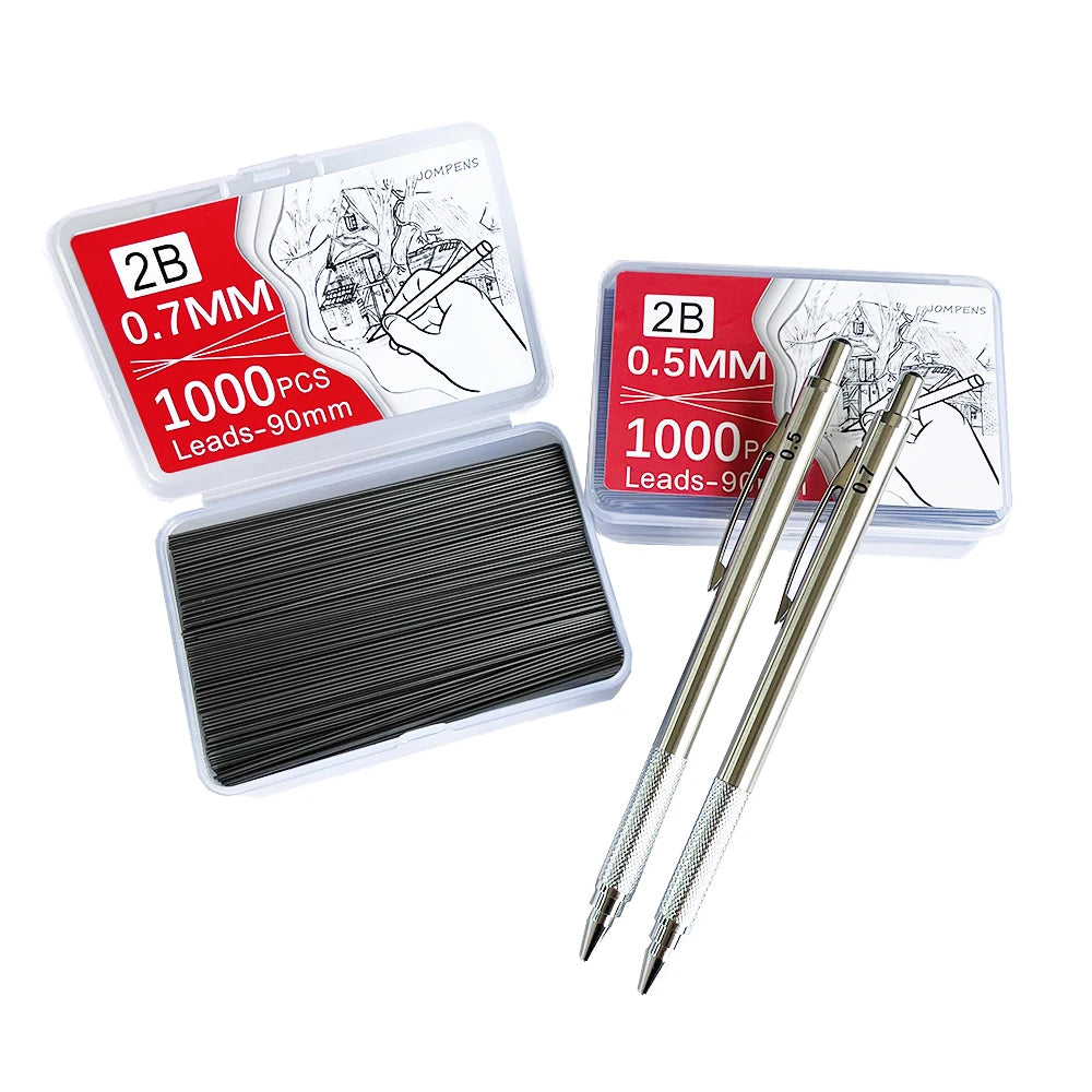 1000Pcs Mechanical Pencil Lead Core 0.5 0.7 0.9 1.3 2.0mm Large