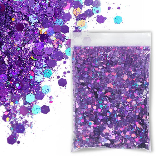 30g/Bag Holographic Chunky Glitter Craft Glitter Powder Mixed Chunky