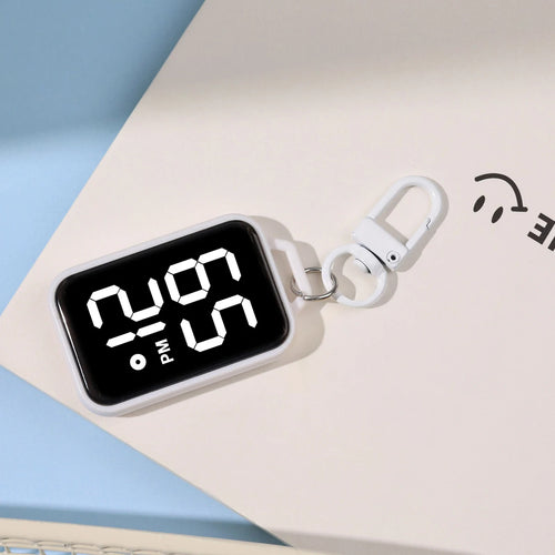 1PC LED Keychain Pocket Watch Digital Display Electronic Watch Student