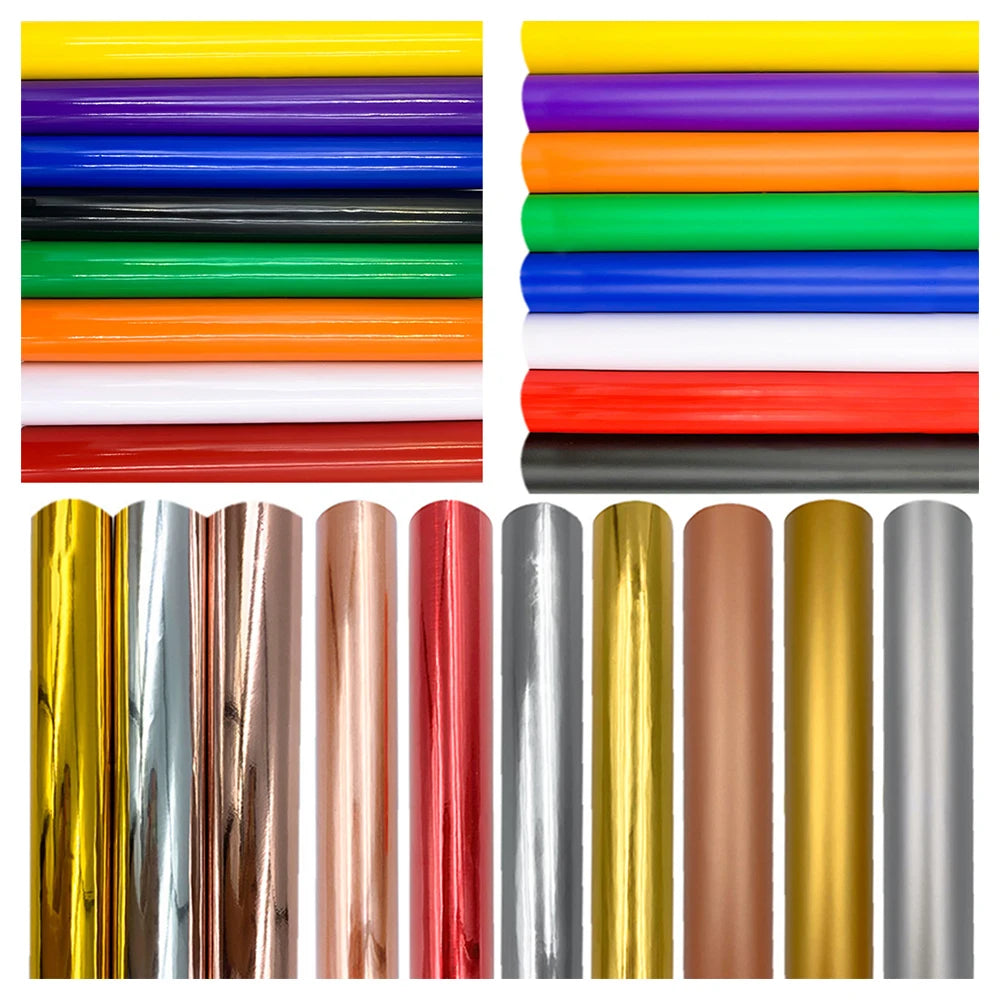 Permanent Adhesive Vinyl Sheet 12"x10"/12"x39" 38 Assorted Colors Film