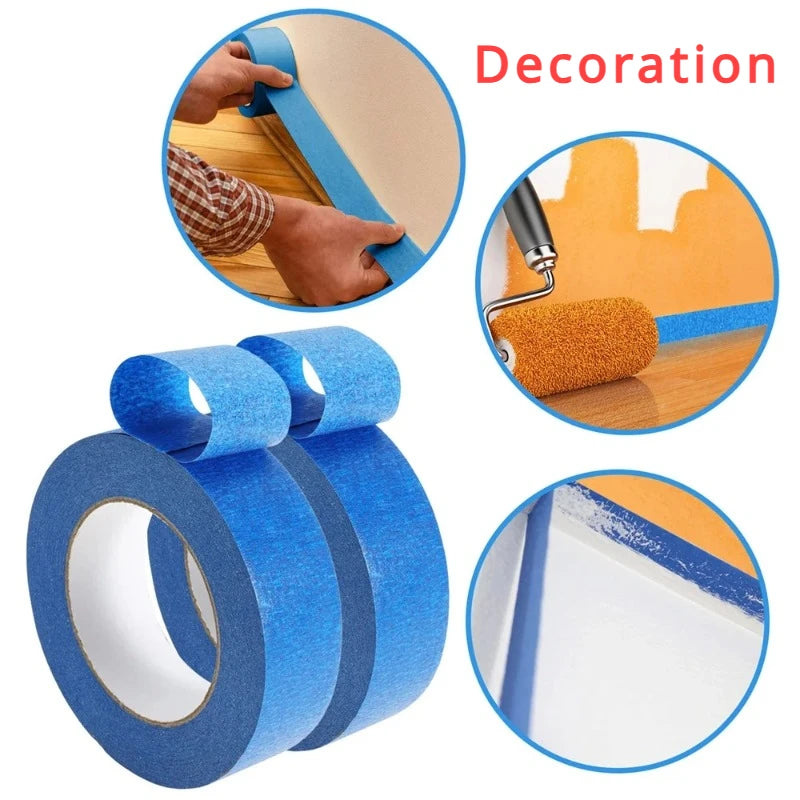 3 Roll/Set Paint Tape Multi-Surface Masking Easy Removal Paint Tape