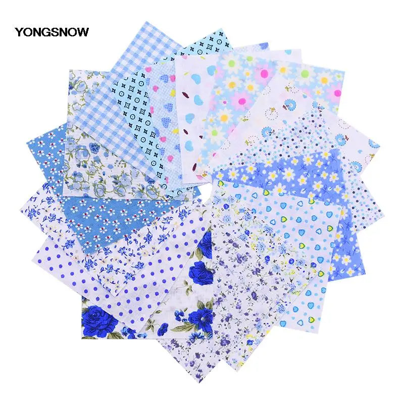 50PCS/lot 10X10cm Cotton Fabric Different Flowers Patterned Handmade