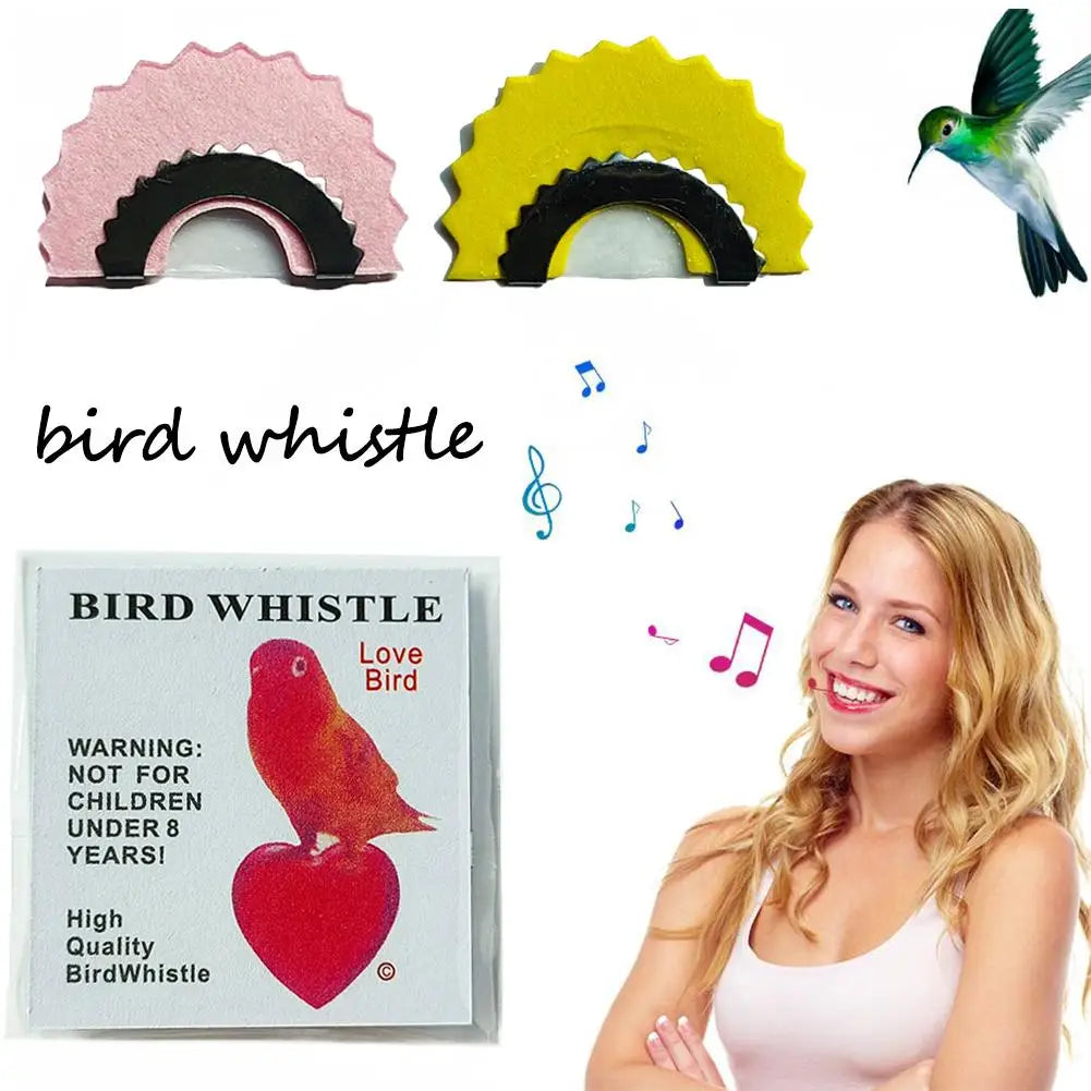 Pink Yelow Bird Wacky Whistle Magic Fun Bird Caller Tongue Warbler