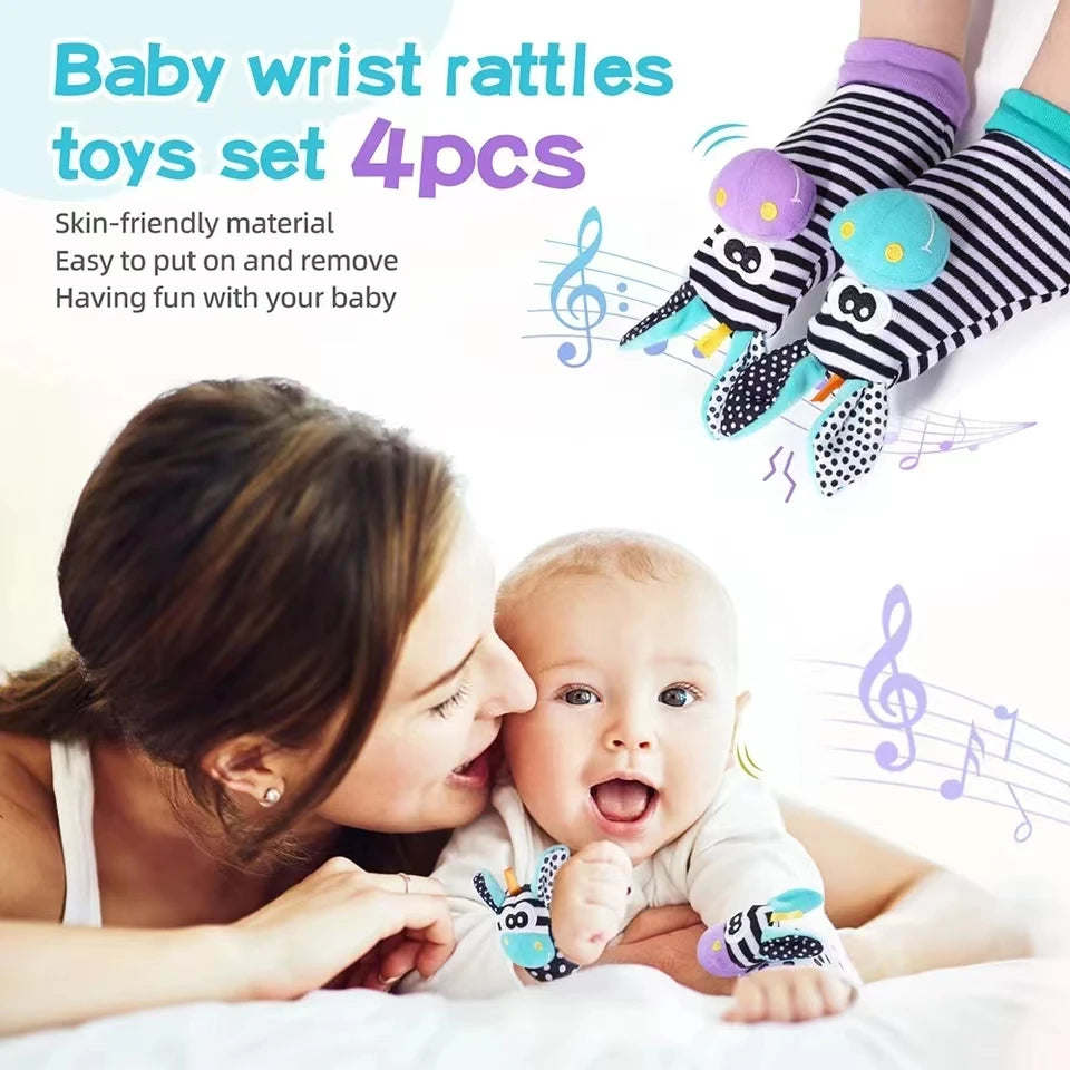 Baby Infant Wrist Rattle Socks Toys 0-12 Month Girl Boy Learning Toy
