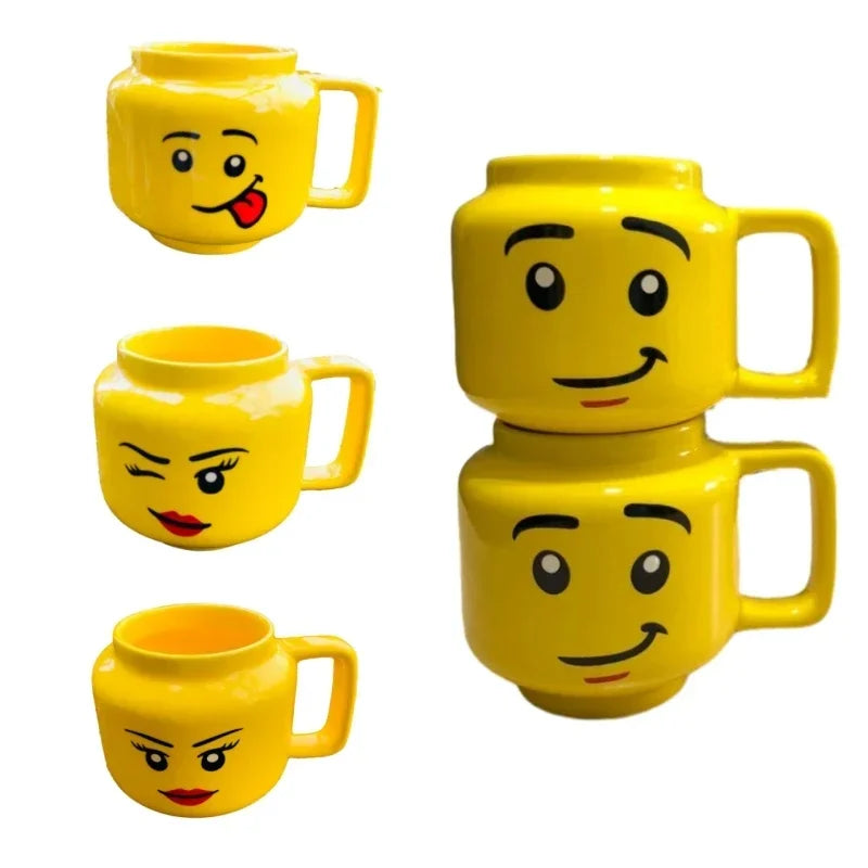 Cute Design Face Expression Ceramic Mug Christmas Gift Box Funny  Mug
