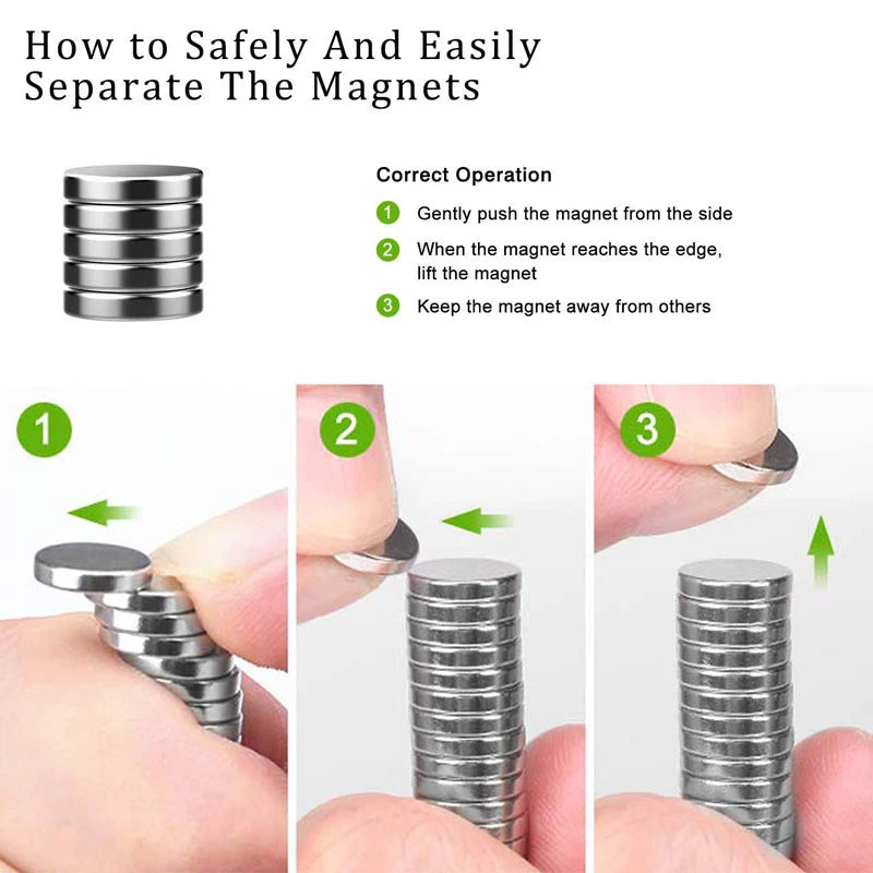Super Strong Round Magnets Powerful Neodymium Magnets for Fridge, DIY,