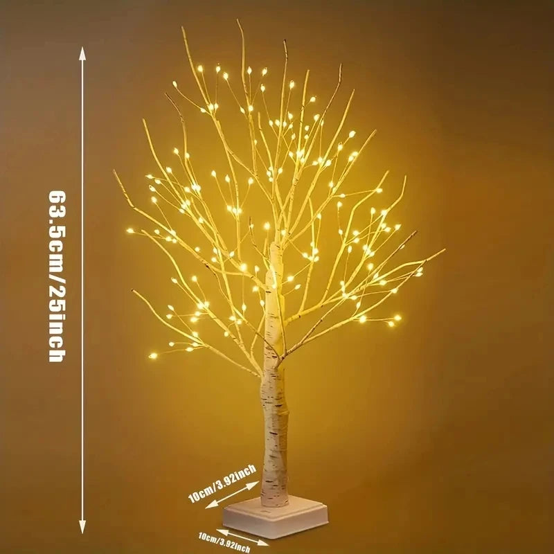 144 LED Birch Tree Light Warm White USB Battery Power Holiday