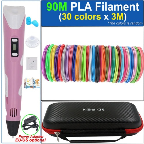 Children's 3D Pen 3D Drawing Printing Pen with LCD Screen Power