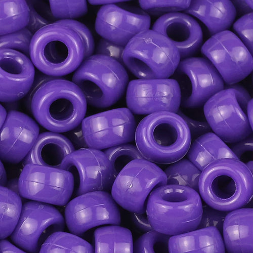 100/400pcs 6x9mm Solid Color Large Hole Pony Beads DIY Jewelry Making