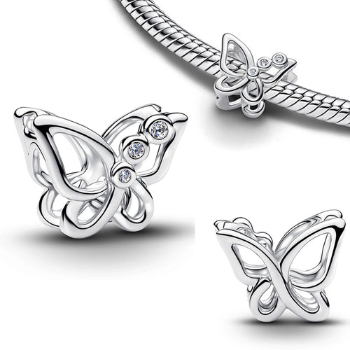 New 925 Sterling Silver Charms Heart Bee Flower key Lock Earrings