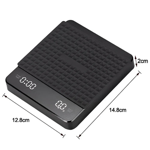 1Set Electronic Coffee Scale with Silicone Pad Digital Coffee Scale