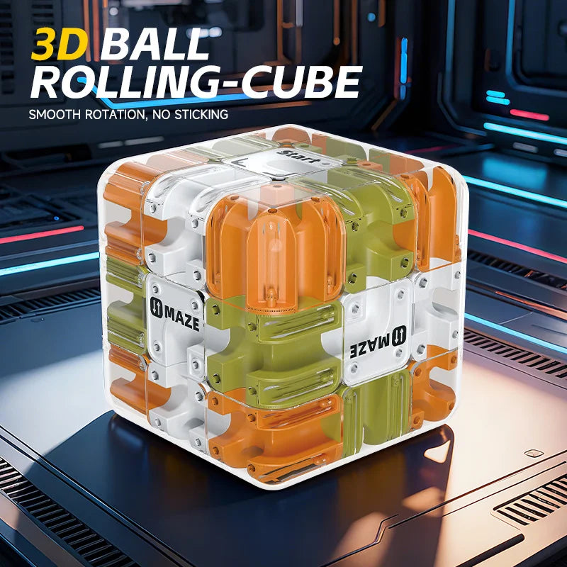 3D Puzzle Ball-Rolling Magic Cube Maze Children Labyrinth Fidgeting