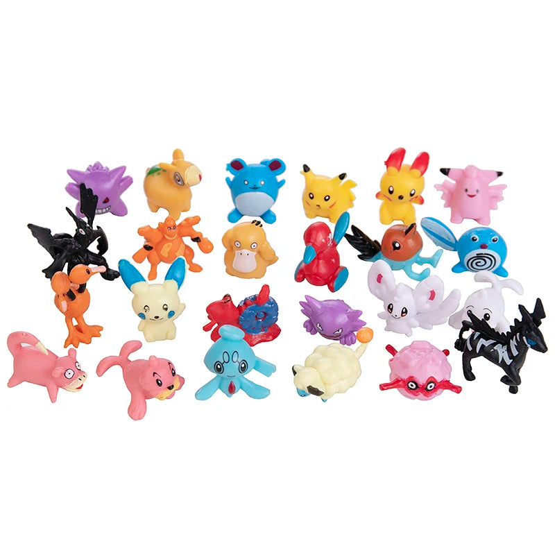 24-144Pcs Pokemon Anime Figure Pikachu Action Model 2-3CM Not