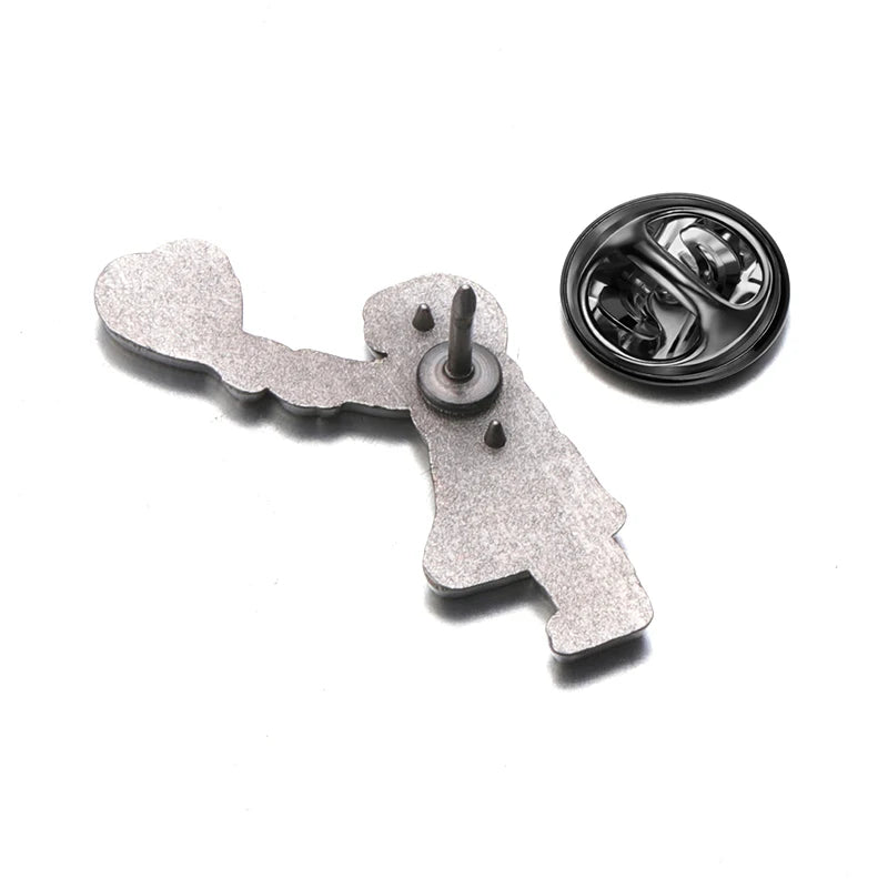 Classic Banksy Art Design Collection Brooch Enamel Pin Flower Thrower