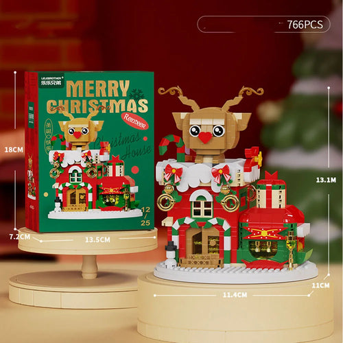 Christmas Gifts Micro Building Block Series Santa Claus Reindeer