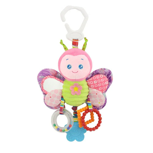 Soft Giraffe Zebra Animal Handbells Rattles Plush Infant Baby