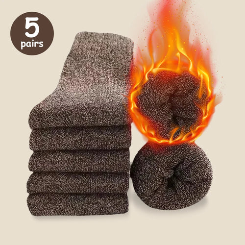 3/5 Pairs Of Thick Woolen Socks For Men, Autumn And Winter Stockings,