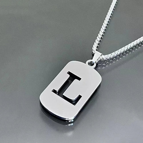 Stainless steel Men Women Pendant Necklace Hollow 26 Mother Without