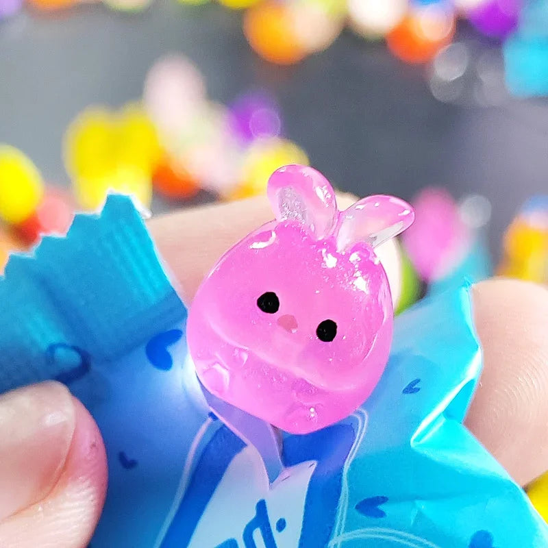 /5-60pcs Glow In The Dark Mini Resin Animals & Mushroom Blind Bags