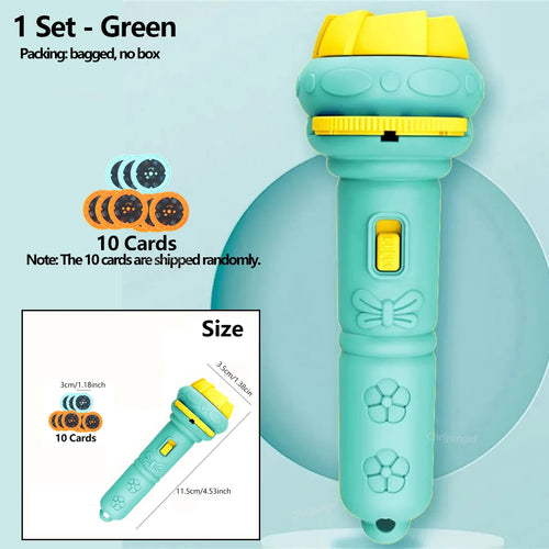 Projector Flashlight for Kids 10 Cards 80 Patterns Bedtime Toys