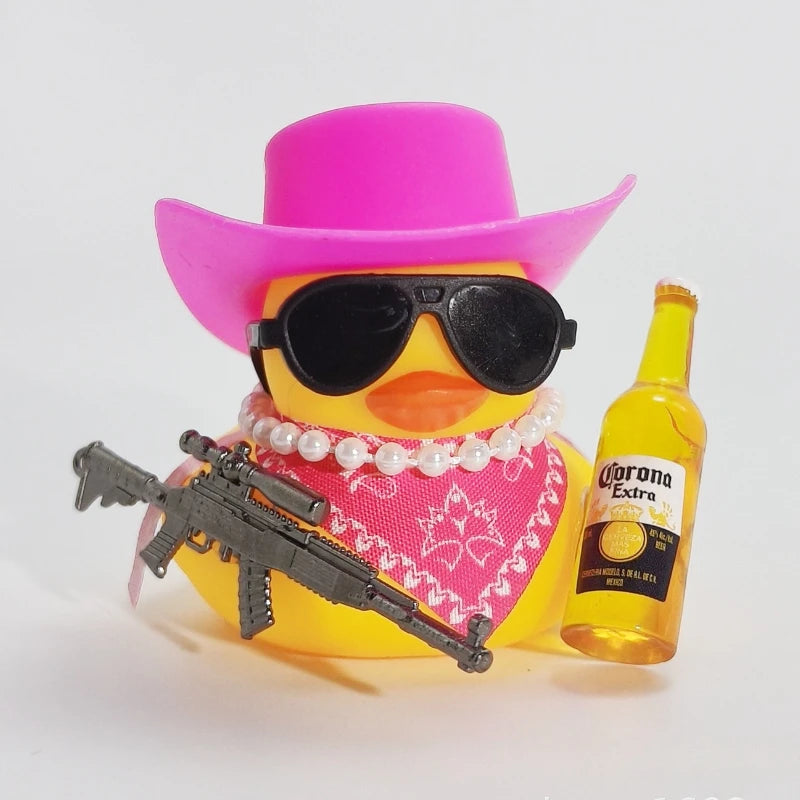 Cowboy Rubber Duck Car Ornament for Jeep Duck Car Dashboard