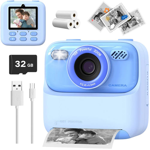 Children Digital Camera Photography Instant Camera 1080P HD Dual Lens