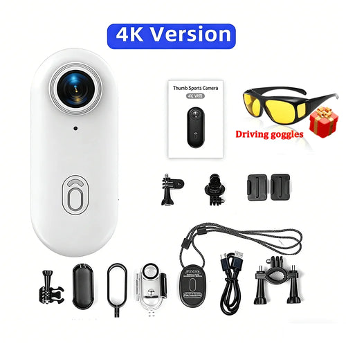 4K Pocket Magnetic POV Vlog Cam Portable Body Recorder Mini WiFi