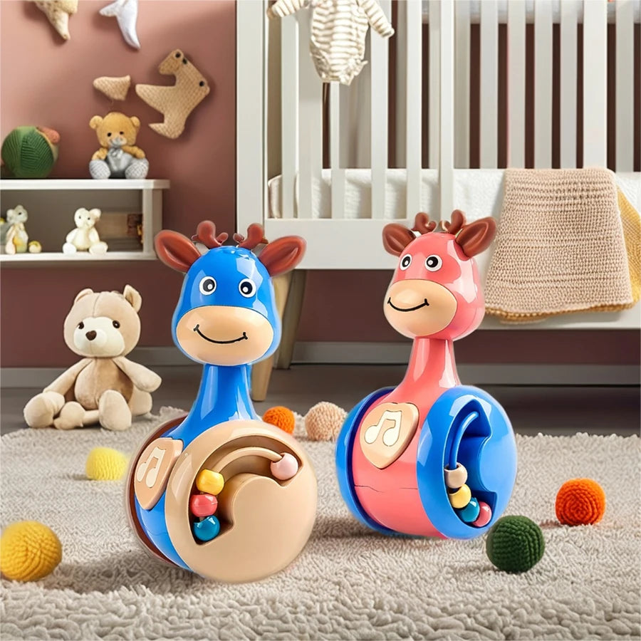 Fawn Sliding Tumbler Toy Rattle Baby Educational Early Education Gift