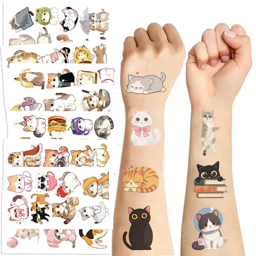 10 Sheets Dinosaurs Tattoo Sticker Temporary Fake Tattoo Arm Hands